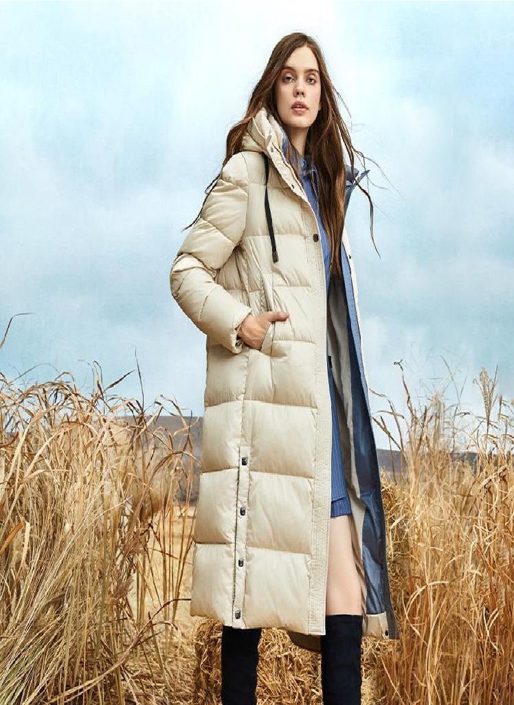Eckek - JAZZEVAR Winter Extended Cotton Coat Solid Warm Outdoor Casual Cotton CoatHooded Cotton Jacket - Image 1