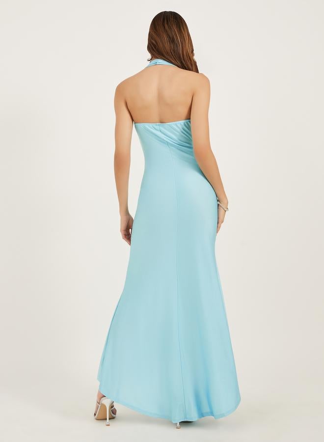 Styli Styli Satin Cowl Neck Sleeveless Mermaid Maxi Dress  - Image 5