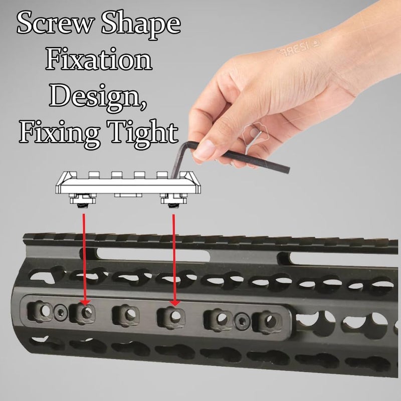 Gotical Keymod to Mlok Adapter Converter Rail Section Keymod to Mlok Converter 3 Inch (Pack of 2) - Image 5
