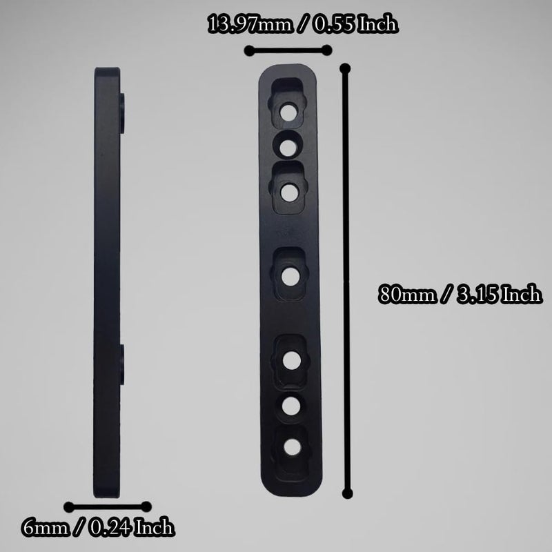 Gotical Keymod to Mlok Adapter Converter Rail Section Keymod to Mlok Converter 3 Inch (Pack of 2) - Image 3