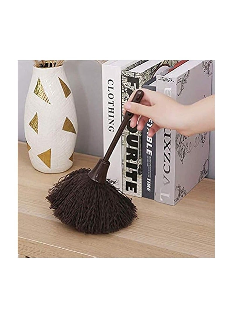 erorex 2-piece long handle feather duster with keyboard brush, portable cleaner brush cleaner duster, suitable for dust in keyboard, computer, laptop, desk and household crevice - Image 4