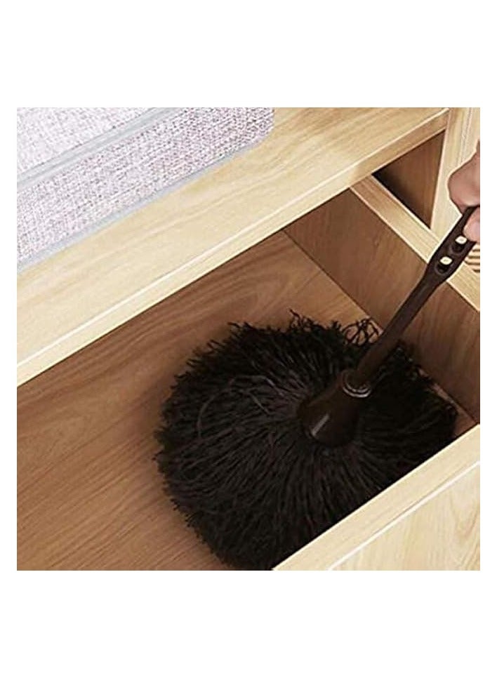 erorex 2-piece long handle feather duster with keyboard brush, portable cleaner brush cleaner duster, suitable for dust in keyboard, computer, laptop, desk and household crevice - Image 3