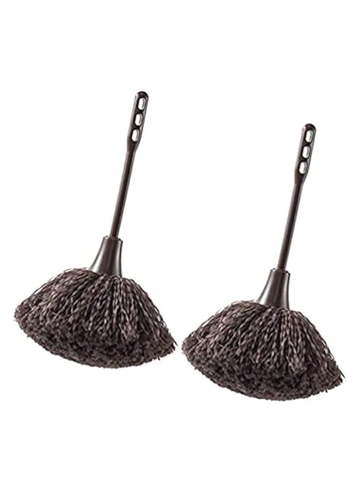 erorex 2-piece long handle feather duster with keyboard brush, portable cleaner brush cleaner duster, suitable for dust in keyboard, computer, laptop, desk and household crevice - Image 1