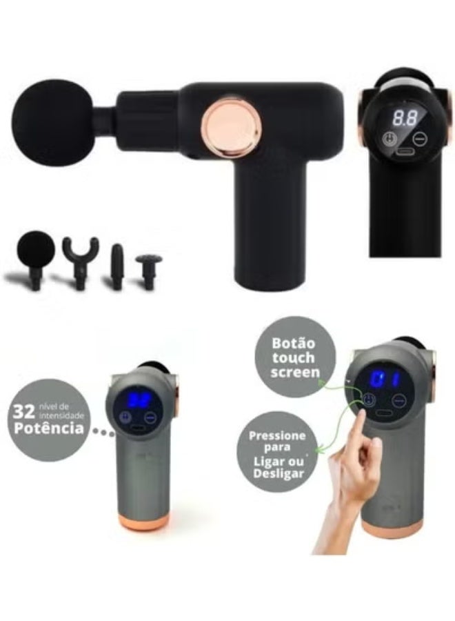 JAJEEK Electric Massage Gun | Deep Tissue Muscle Massager with Multiple Heads & Adjustable Speeds | Portable Handheld Physiotherapy Device for Pain Relief, Recovery & Lymphatic Drainage - Image 2