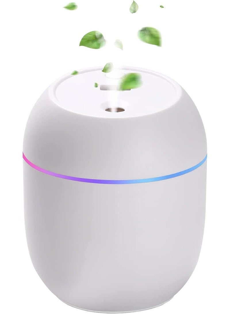 Mini Portable Air Humidifier with LED Night Light Two Mist Modes Quiet Operation for Bedroom Home Office Baby Room Desk and Everyday Air Moisture Improvement - Image 1