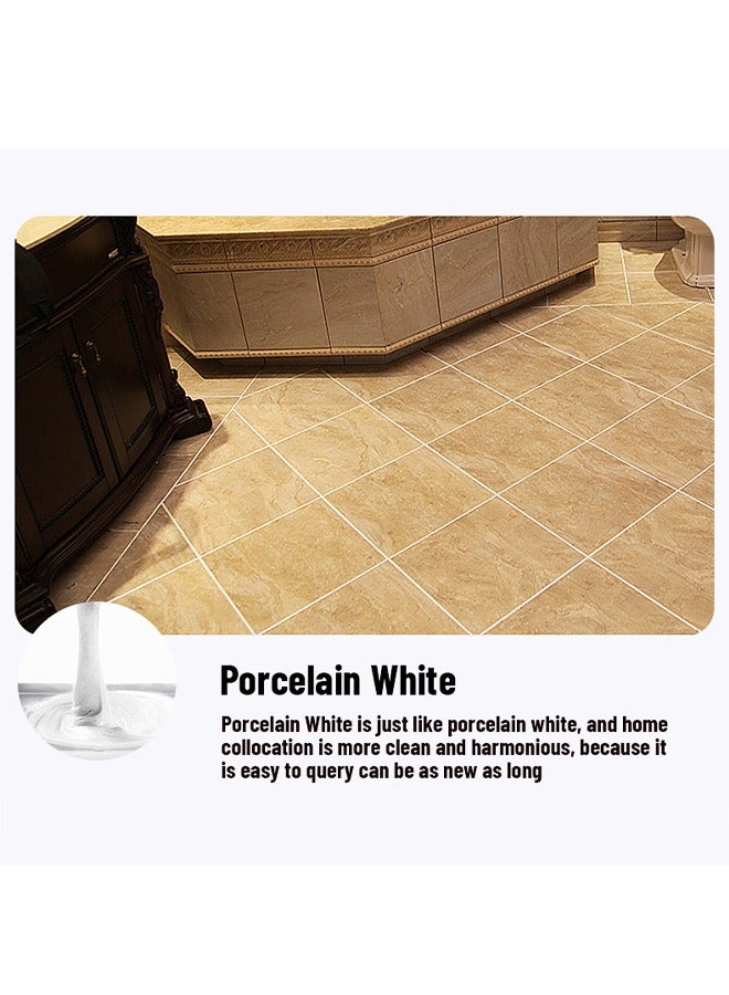 ASHILE Sewing Agent，Waterproof Squeeze Tube Adhesive Caulking Sealant Sealant Easy Home Use Indoor Kitchen Sink Bathroom Vanity Toilet Edge Tile，100G White - Image 2