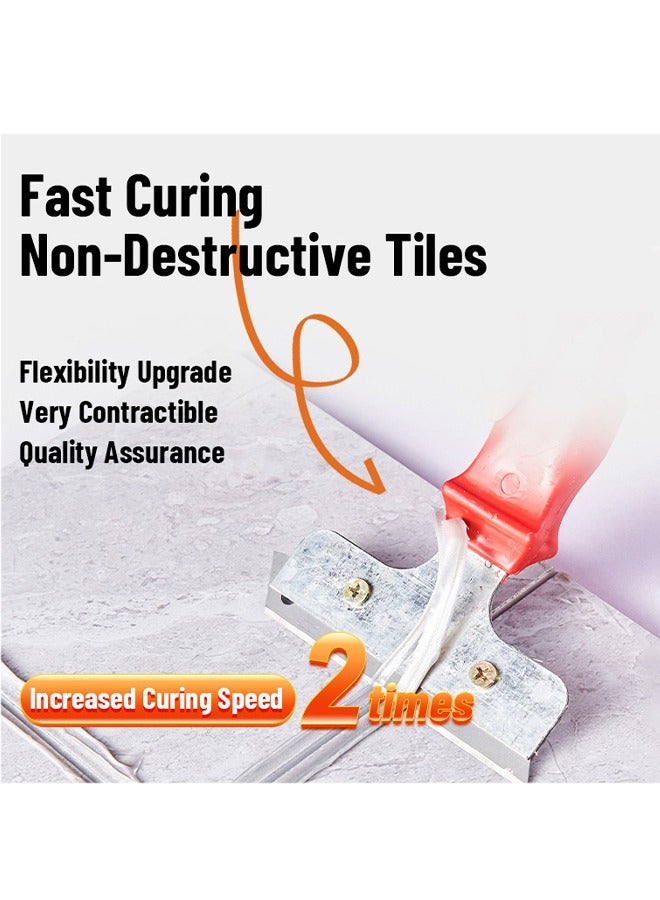 ASHILE Sewing Agent，Waterproof Squeeze Tube Adhesive Caulking Sealant Sealant Easy Home Use Indoor Kitchen Sink Bathroom Vanity Toilet Edge Tile，100G White - Image 5