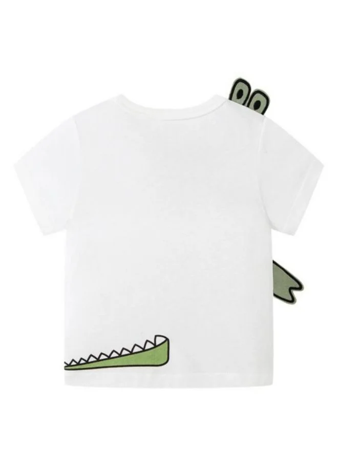 YUNIQEE Green Printed Short Sleeve Crew Neck T-Shirt