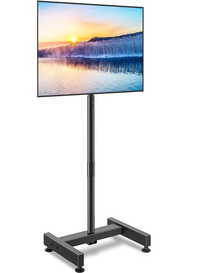 TVON TV Floor Stand for 13-50 inch LCD LED Flat/Curved Panel Screen TVs up to 44 lbs, Height Adjustable TV Stand Mount with VESA 200x200, Portable TV Stand for Bedroom, Dorm Room, Office - Image 1