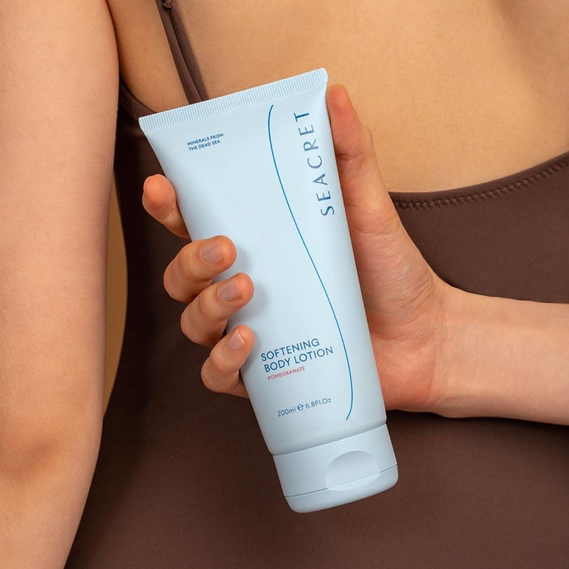 SEACRET Minerals Body Lotion Pomegranate, Scented Daily Body Moisturizer Enriched with Dead Sea Minerals, Chamomile, Avocado Oil, Aloe Vera, Vitamin A & E for All Skin Types, 6.8 Fl Oz / 201 ml - Image 3