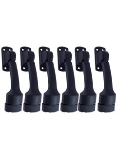 MALAIKAH Malaikah Royal Black Heavy Duty Gate Stopper for The Door with Rubber Grip 5Inch Long Door Stopper for Wooden Door Door Mounted Pack of 6  - Image 1