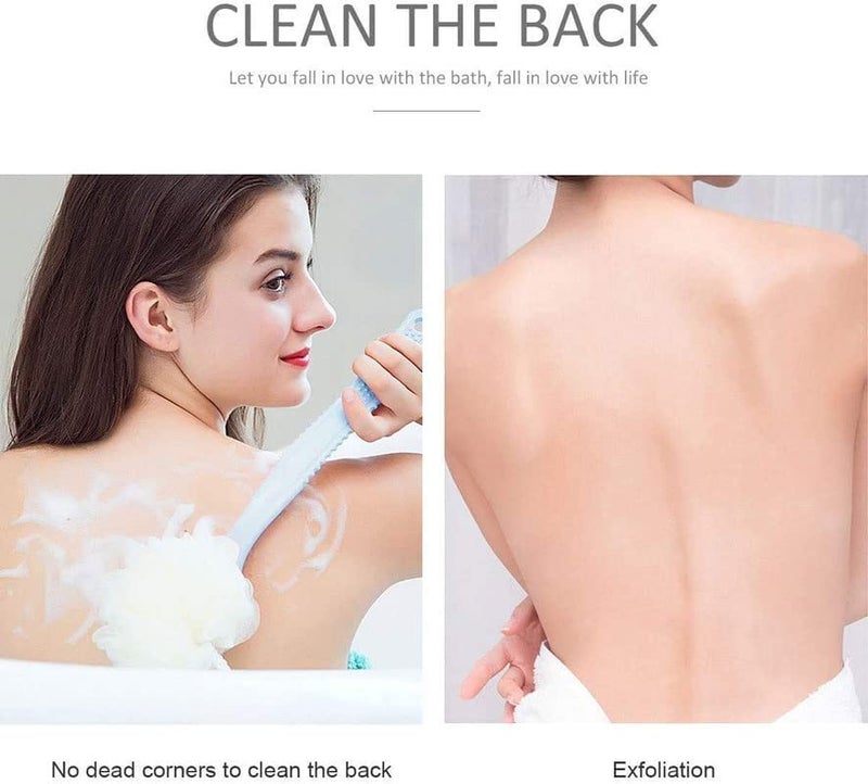 SUNBIRD Bath Body Brush, With Loofa Long Handle Cleaning Scrubber with Loofah Sponge Shower Brush for Wet or Dry Brushing (Pack of 1) - Image 2