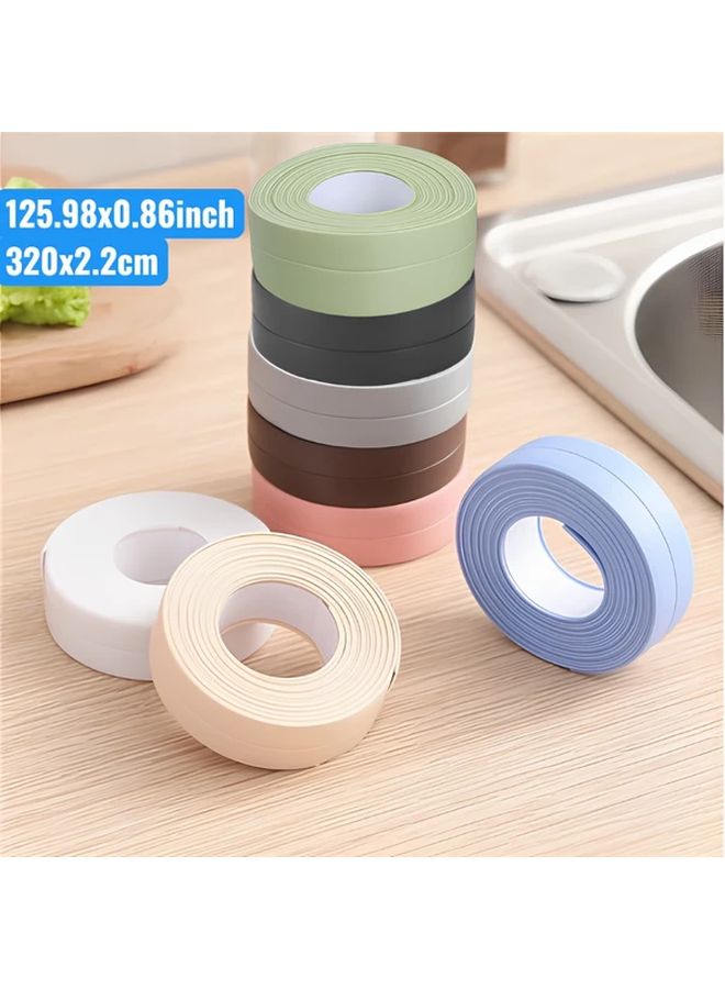 Brown PVC Self Adhesive Sealing Tape 1 5x125 Inch for Bathroom Kitchen Sink Countertop Leak Proof - Image 3