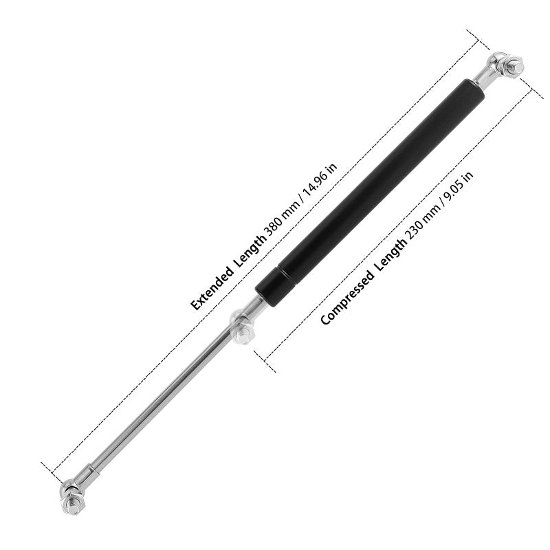 ZEONHAK 15 Inch Gas Strut Set of 4, 100N/22.5Lbs Shocks for Heavy Lid, Gas Springs Strut, Hood Struts Lift Support for Camper Rear Window, Tool Box, Cabinet, Boat Hatch - Image 2