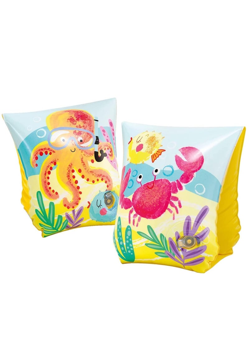 إكسفور Inflatable Swim Arm Bands Armband for Kids Cute Children Swimming Floatation Sleeves Water Rings Rollup Floats Tube Armlets Swim Floater Sleeves Swimming Arm Floaties Learning Swim Training Aids - Image 1