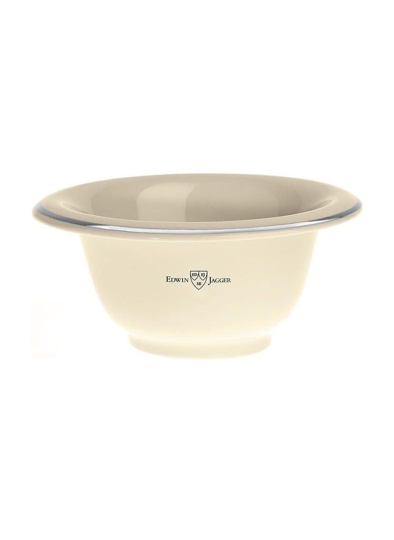 Edwin Jagger Edwin Jagger Porcelain Shaving Bowl - Ivory Color with Silver Rim 