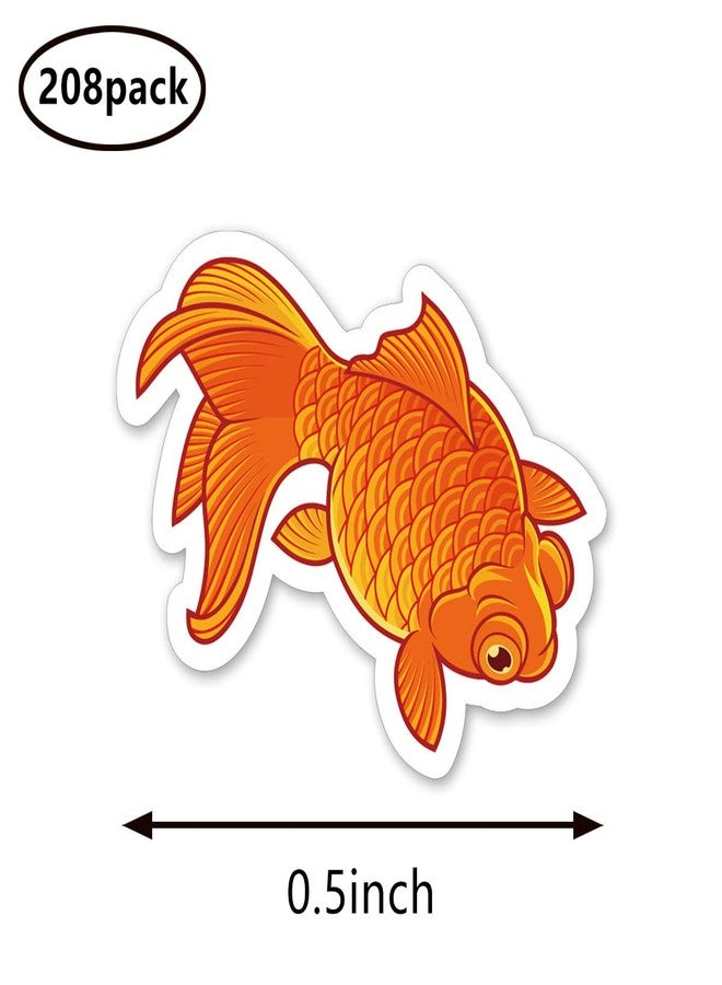 GUVSPTI Goldfish Planner Stickers, 0.5in Scrapbooking Kids DIY Calendar Crafting 208-Pack - Image 2