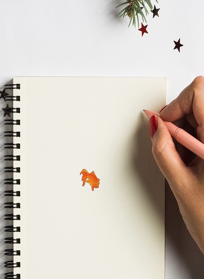 GUVSPTI Goldfish Planner Stickers, 0.5in Scrapbooking Kids DIY Calendar Crafting 208-Pack - Image 3
