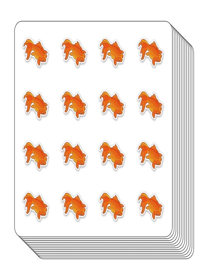 GUVSPTI Goldfish Planner Stickers, 0.5in Scrapbooking Kids DIY Calendar Crafting 208-Pack - Image 1
