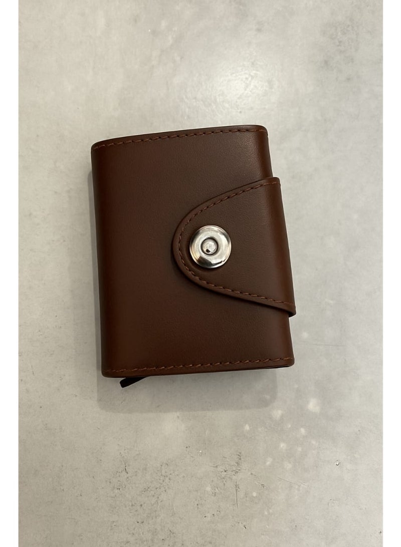 zoba Men's Kraft Leather Wallet with Card Holder - Brown - 244 