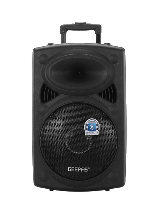 GEEPAS Rechargeable Portable Trolley Speaker System With USB/Bluetooth/SD Card Slots/FM Radio GMS8519 Black - Image 2