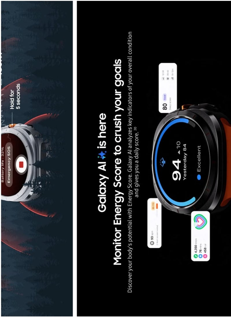Watch Ultra 47mm Smartwatch, LTE, Health Monitoring, Fitness Tracker Titanium Orange
