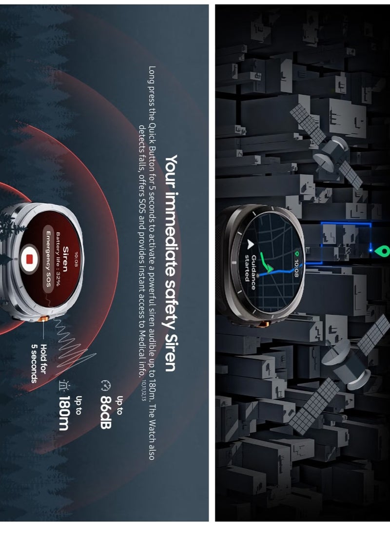 Watch Ultra 47mm Smartwatch, LTE, Health Monitoring, Fitness Tracker Titanium Orange