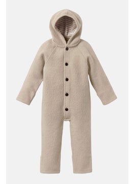 Tchibo Toddlers Boy Plain Long Sleeve Overall, Beige  - Image 2