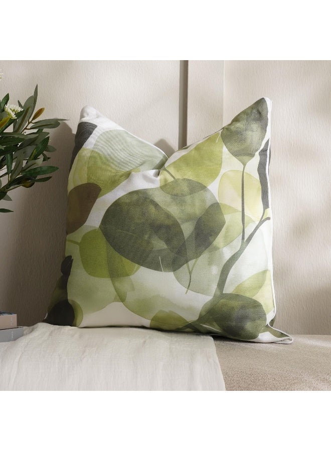 Pan Home Lunaria Printed Filled Cushion 50x50cm-Green - 123FBR9901271 - Image 1