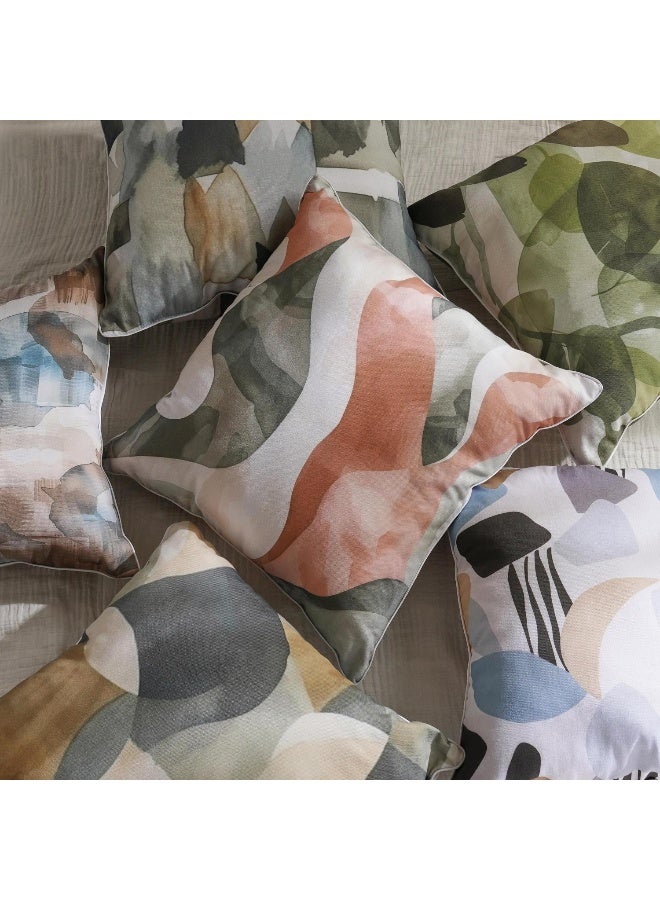 Pan Home Lunaria Printed Filled Cushion 50x50cm-Green - 123FBR9901271 - Image 4