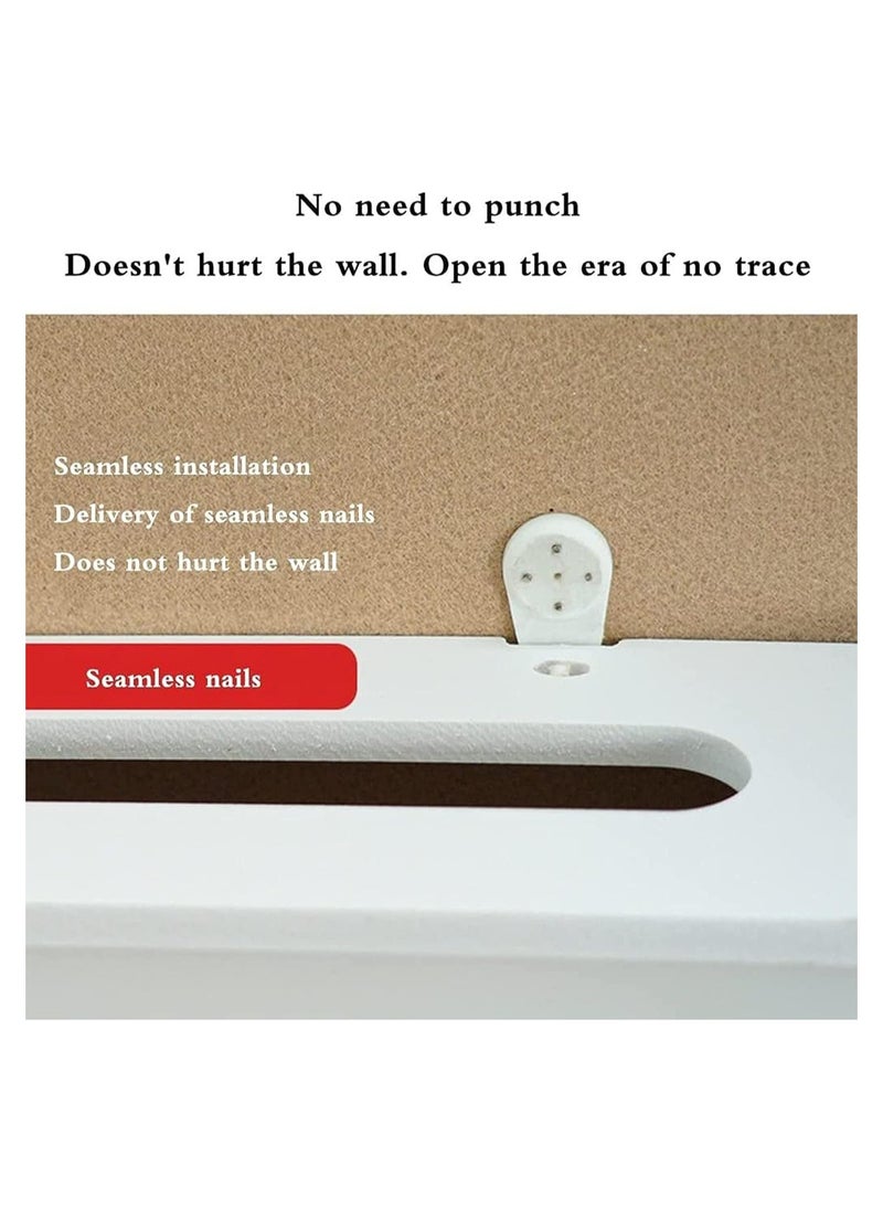 Stylish Wall-Mounted Router Rack for Wi-Fi Router, Set-Top Box, Light Cat Box, and More, Includes Doors and Patch Panel Shielding Box for Neat Storage, White.