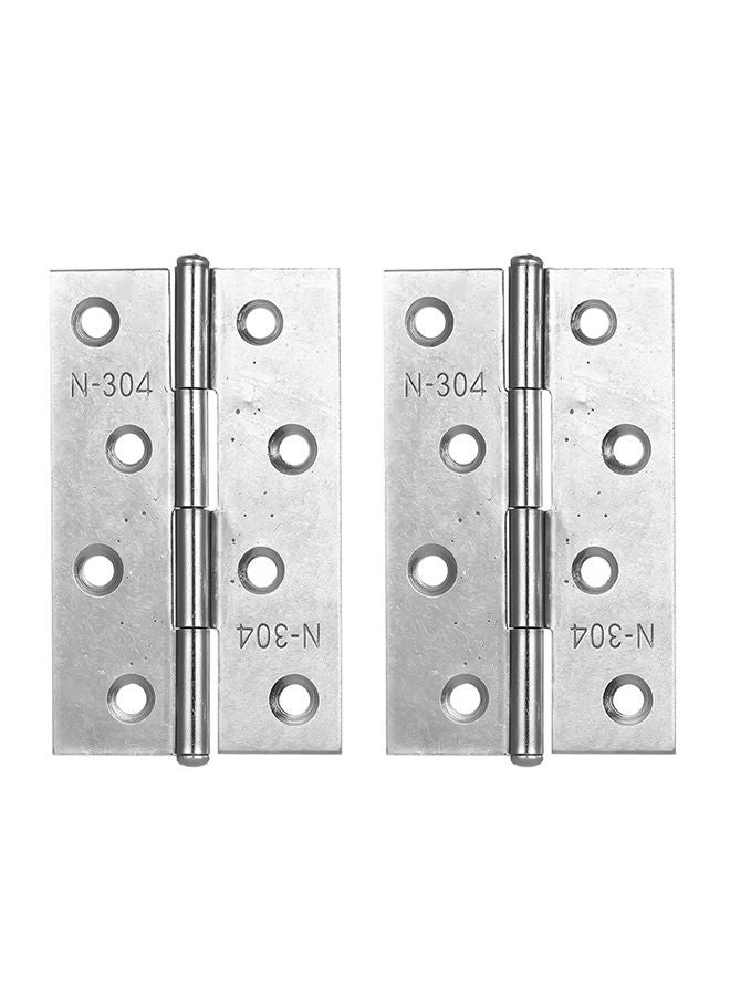 NIBEMINENT 2-Piece Hinge For Cabinet Cupboard Silver 3.6 x 2.9 0.6 cminch  - Image 1