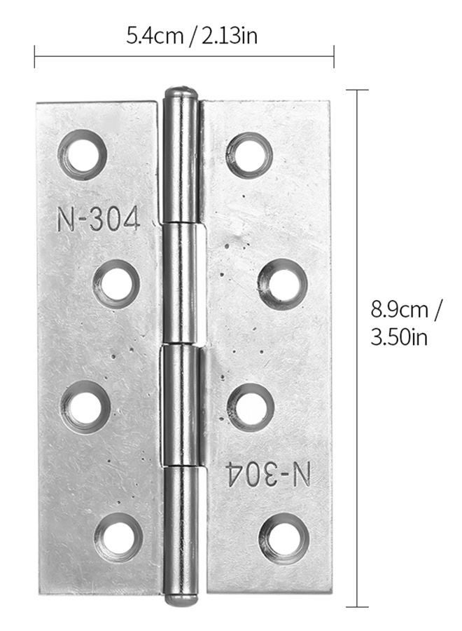 NIBEMINENT 2-Piece Hinge For Cabinet Cupboard Silver 3.6 x 2.9 0.6 cminch  - Image 2