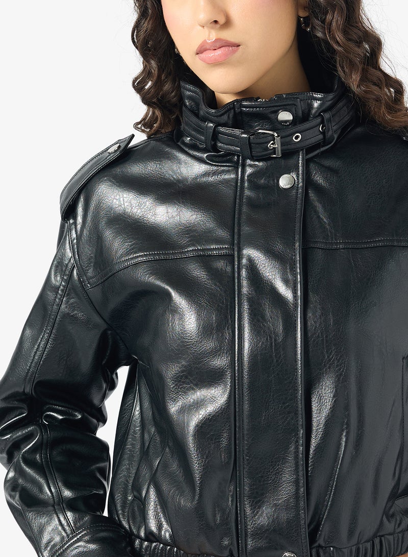 ONLY Faux Leather Jacket - Image 3