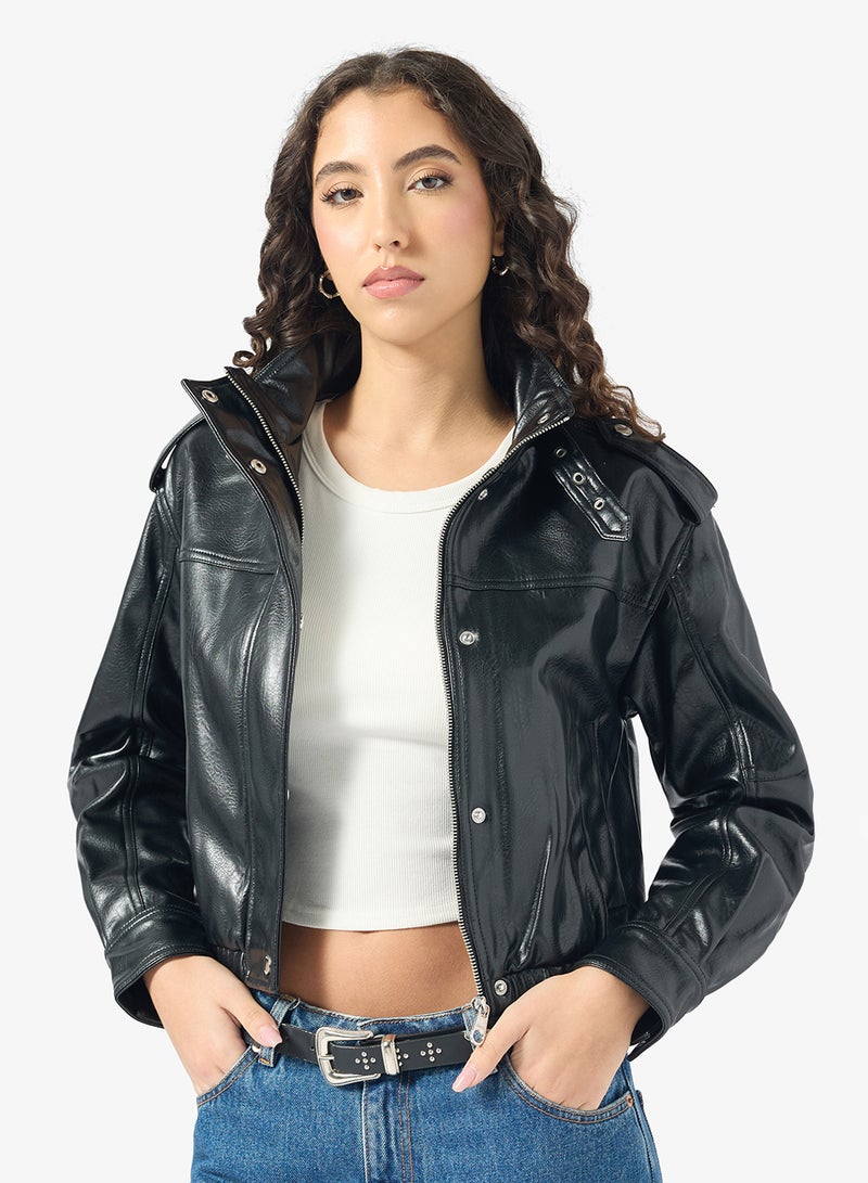 ONLY Faux Leather Jacket - Image 1