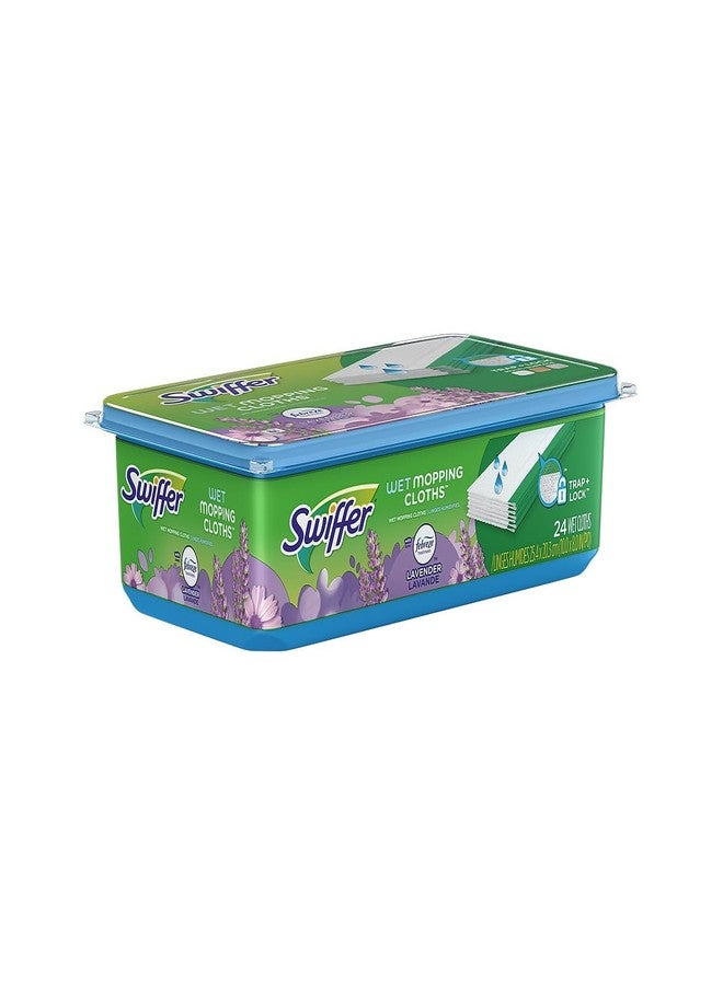Swiffer وسادة مسح رطبة من سويفر لتنظيف الأرضيات، لافندر وفانيليا - Image 1