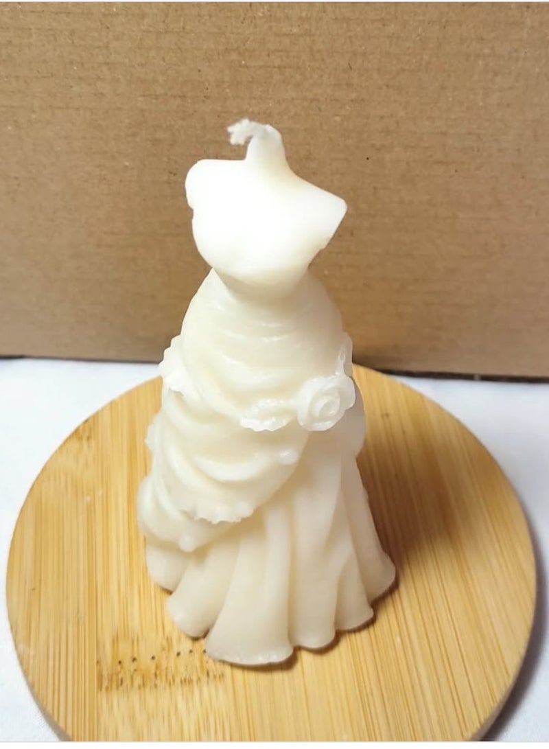 Bridal Dress Shape Candle Block  - Image 1