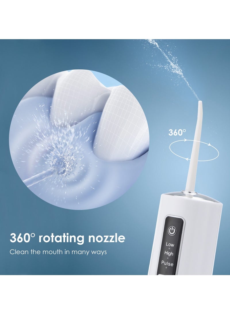 Portable Water Flosser,Mini Cordless Oral Irrigator with 3 Modes 4 Jets for Teeth, Braces Bridges Care, Teeth Flosser Mini Cordless Portable for Home Travel - Image 4