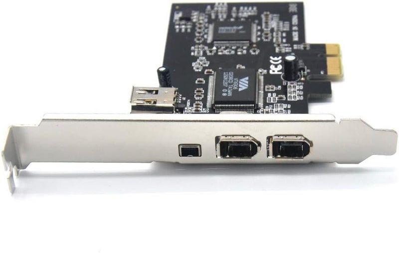 Pardarsey Padarsey PCIe 3 Ports 1394A Firewire Expansion Card, PCI Express (1X) to External IEEE 1394 Adapter Controller (2 x 6 Pin + 1 x 4 Pin) with Low Profile Bracket for Desktop PC and DV Connection - Image 2