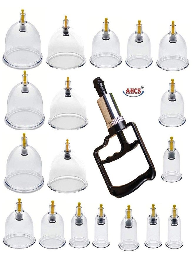 AHCS Hijama Cupping Set With Pump Multi-Size (18 cup) Professional Acupoint Manual Therapy for Body Massage, Sciatica - Image 2
