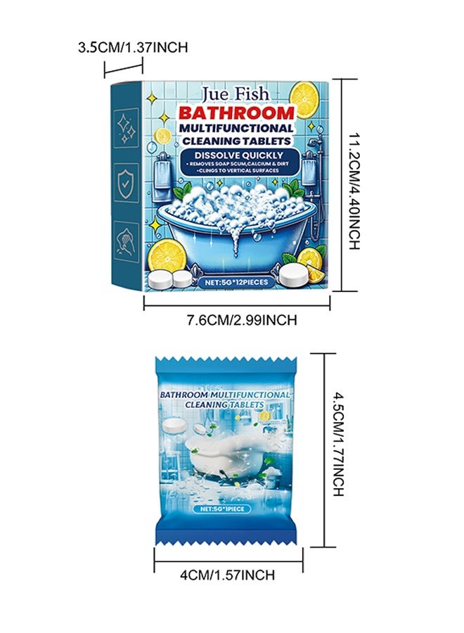 Bathroom Cleaner Effervescent Tablets 12pcs Washing Machine Cleaner Effervescent Tablets Washing Machine Cleaner  - Image 2