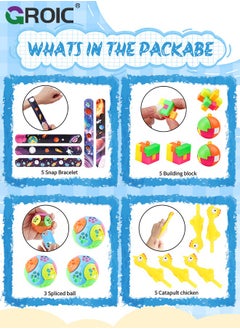 GROIC 120 Pcs Party Favors, Classroom Treasure Box Bulk Prizes Reward, Goodie Bag Stuffers for Carnival Prizes Birthday Gifts, Pinata Fillers, Halloween Birthday Gift Stocking Stuffers, Autism Sensory Toys  - Image 5