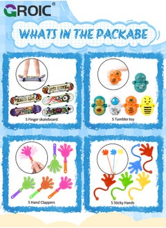 GROIC 120 Pcs Party Favors, Classroom Treasure Box Bulk Prizes Reward, Goodie Bag Stuffers for Carnival Prizes Birthday Gifts, Pinata Fillers, Halloween Birthday Gift Stocking Stuffers, Autism Sensory Toys  - Image 2