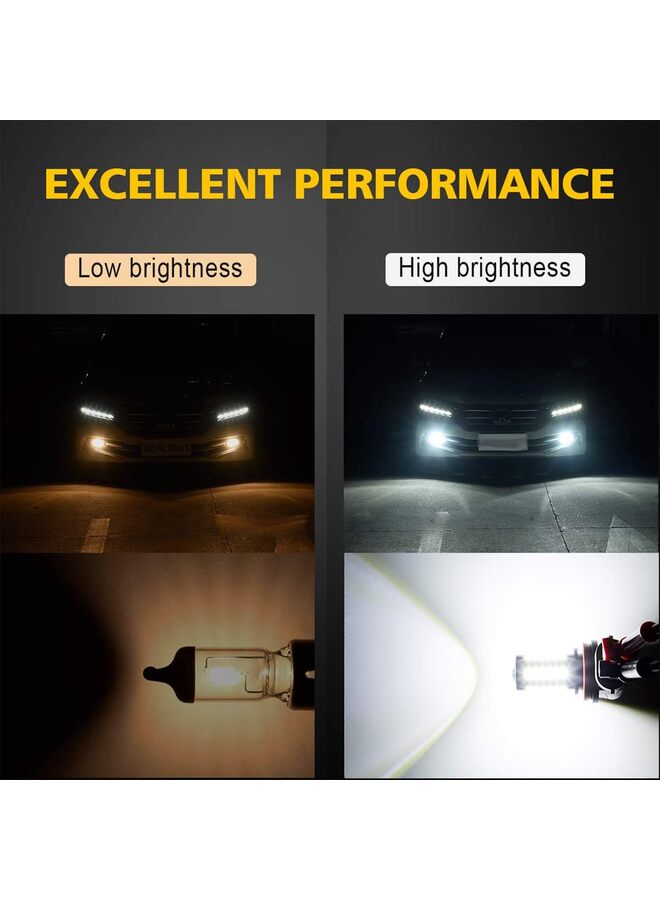 2PCS LED Fog Light Bulbs White, Super Bright 2800 Lumens 33-SMD LED Daytime Running Lights Bulbs Replacement for Cars, Trucks (Size : 9006) - Image 5