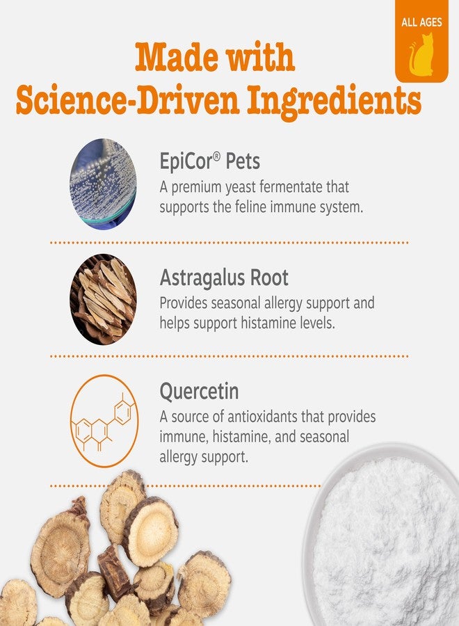 Zesty Paws Cat Allergy Relief - Anti Itch Supplement - Omega 3 Probiotics - Salmon Oil Digestive Health - Soft Chews for Skin & Seasonal Allergies - with Epicor Pets - Bacon - 60 Count - Image 3