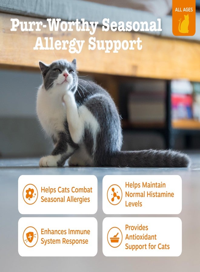 Zesty Paws Cat Allergy Relief - Anti Itch Supplement - Omega 3 Probiotics - Salmon Oil Digestive Health - Soft Chews for Skin & Seasonal Allergies - with Epicor Pets - Bacon - 60 Count - Image 2