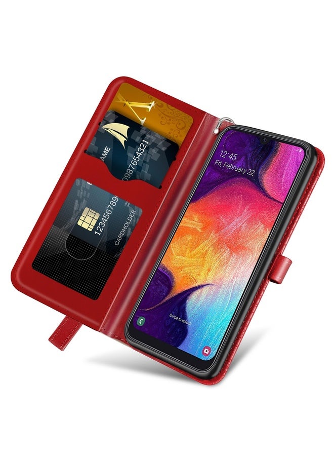 Case Cover For Samsung Galaxy M40s Life of Tree Embossing Pattern Horizontal Flip Leather Case with Holder & Card Slot & Wallet & Photo Frame & Lanyard(Red)