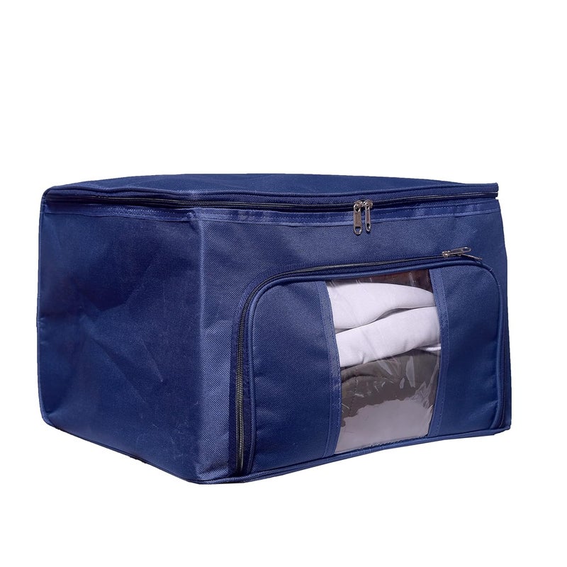 ABBASI Storage Bags Closet Organizer Cloth Storage Bag for Wardrobe Saree Cover Pack of 6 Navy Blue - Image 3