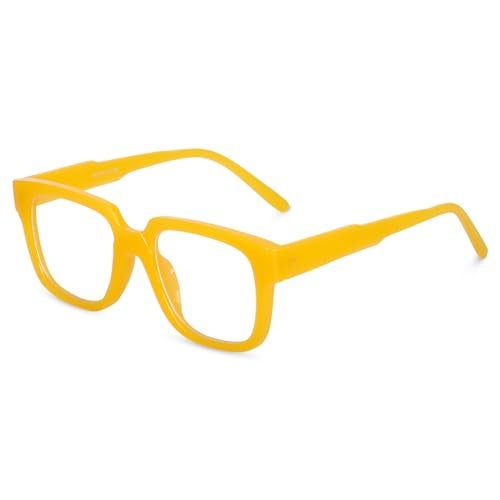 Peter Jones Square Unisex Blue Light Blocking Computer/Gaming Glasses I Frame & Lenses I Large Size 51-16-150 MM, Comfortable Fit, Model 3894OG - Image 1