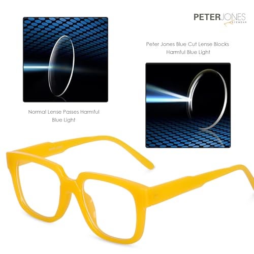 Peter Jones Square Unisex Blue Light Blocking Computer/Gaming Glasses I Frame & Lenses I Large Size 51-16-150 MM, Comfortable Fit, Model 3894OG - Image 5